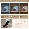 Stier - Zwart - Abstract - Horens Light Box met batterij (Wandlamp) middel -USP_lichtkleurNL