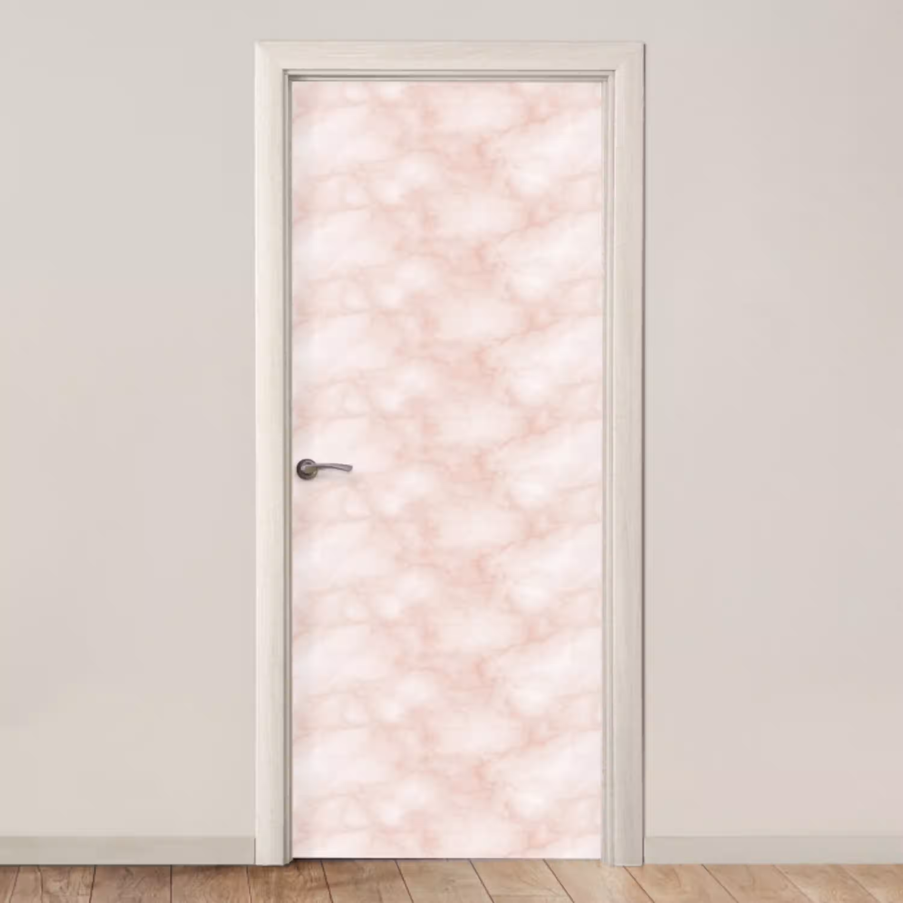 Roze - Marmer - Crème deurposter klein 289 -3d_beige