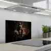 Ijsbeer - Hoed - Bril - Stoel keuken achterwand spatscherm klein -3d_schuin