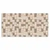 Blok - Patroon - Bruin Muismat XXL klein 681 -3d_leeg
