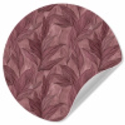Bladeren - Patroon - Paars Wandcirkel behangsticker klein 186 -3d