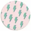 Patroon - Bliksem - Roze - Groen Wandcirkel plexiglas klein 852 -3d