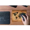 Wereldkaart - Bruin - Kaart muismat rubber klein -toetsenbord
