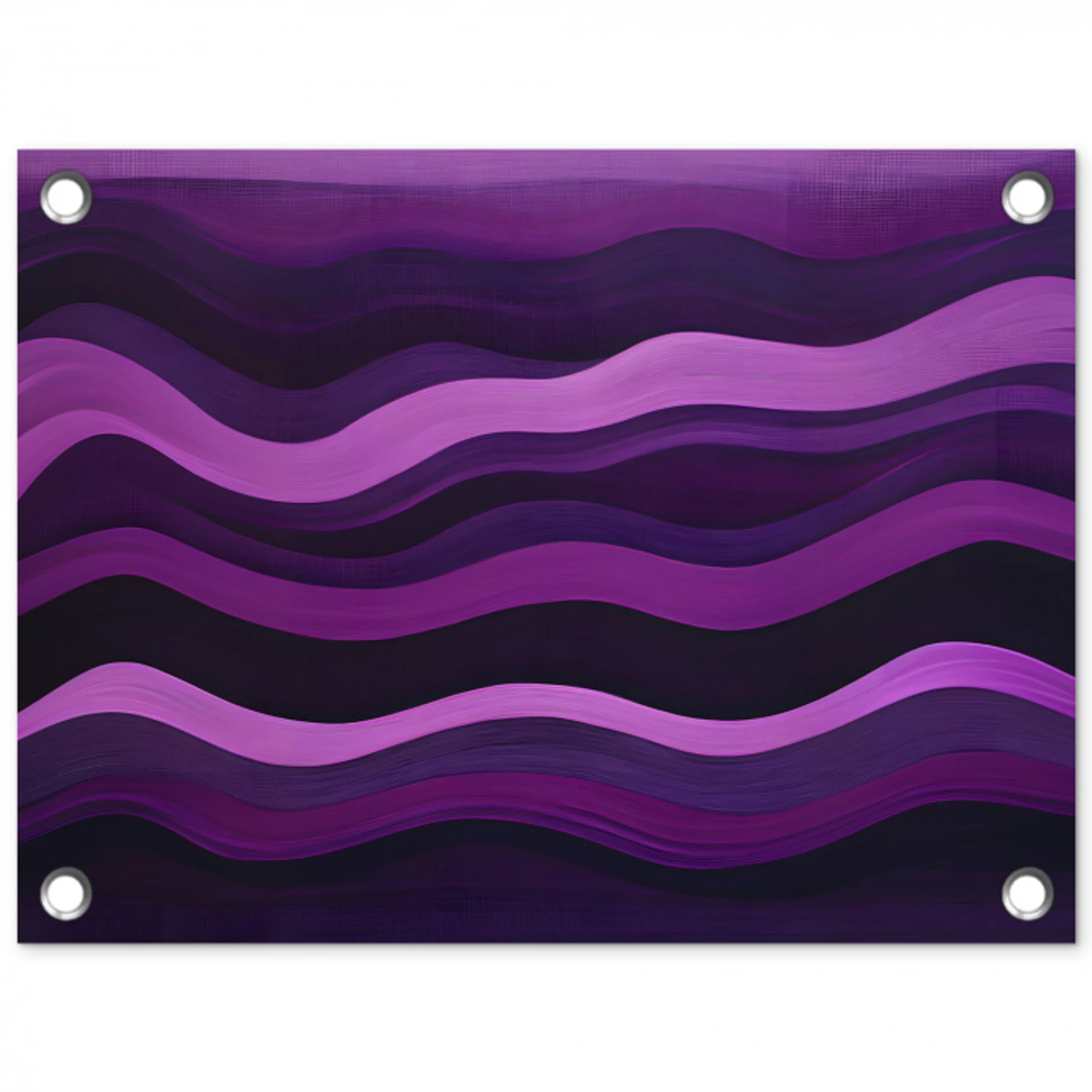 Lijnen - Golven - Paars - Abstract tuinposter los doek klein -3d