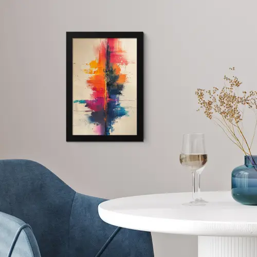 Watercolor - Kunst - Modern fotolijst zwart zonder passe partout klein -sfeer4