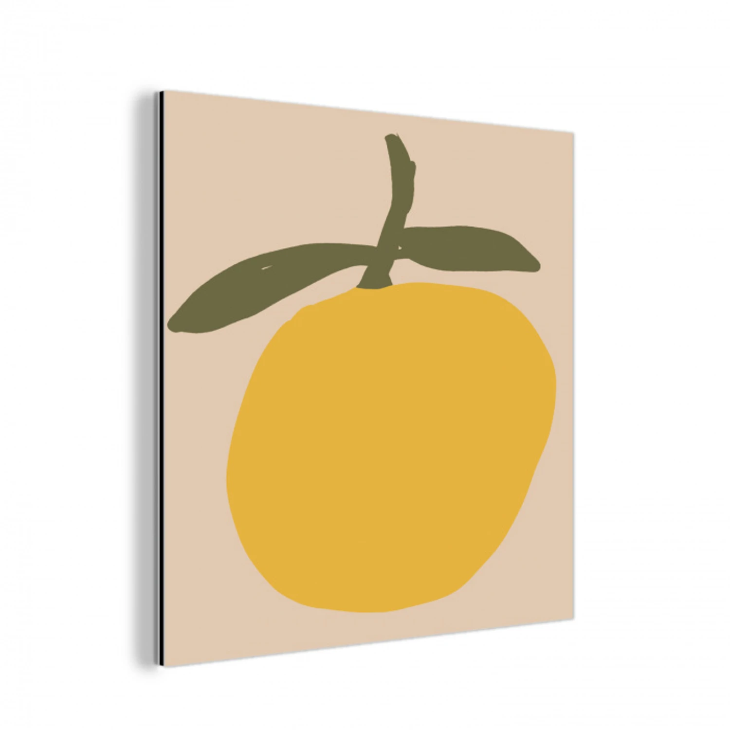 Fruit - Abstracte kunst - Modern aluminium wit klein -3d