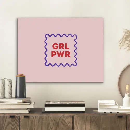 Grl pwr - Roze - Kader PET vilt klein -sfeer1
