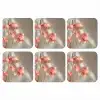 Bloemen - Stelen - Roze - Schaduw onderzetter kurk middel -3d