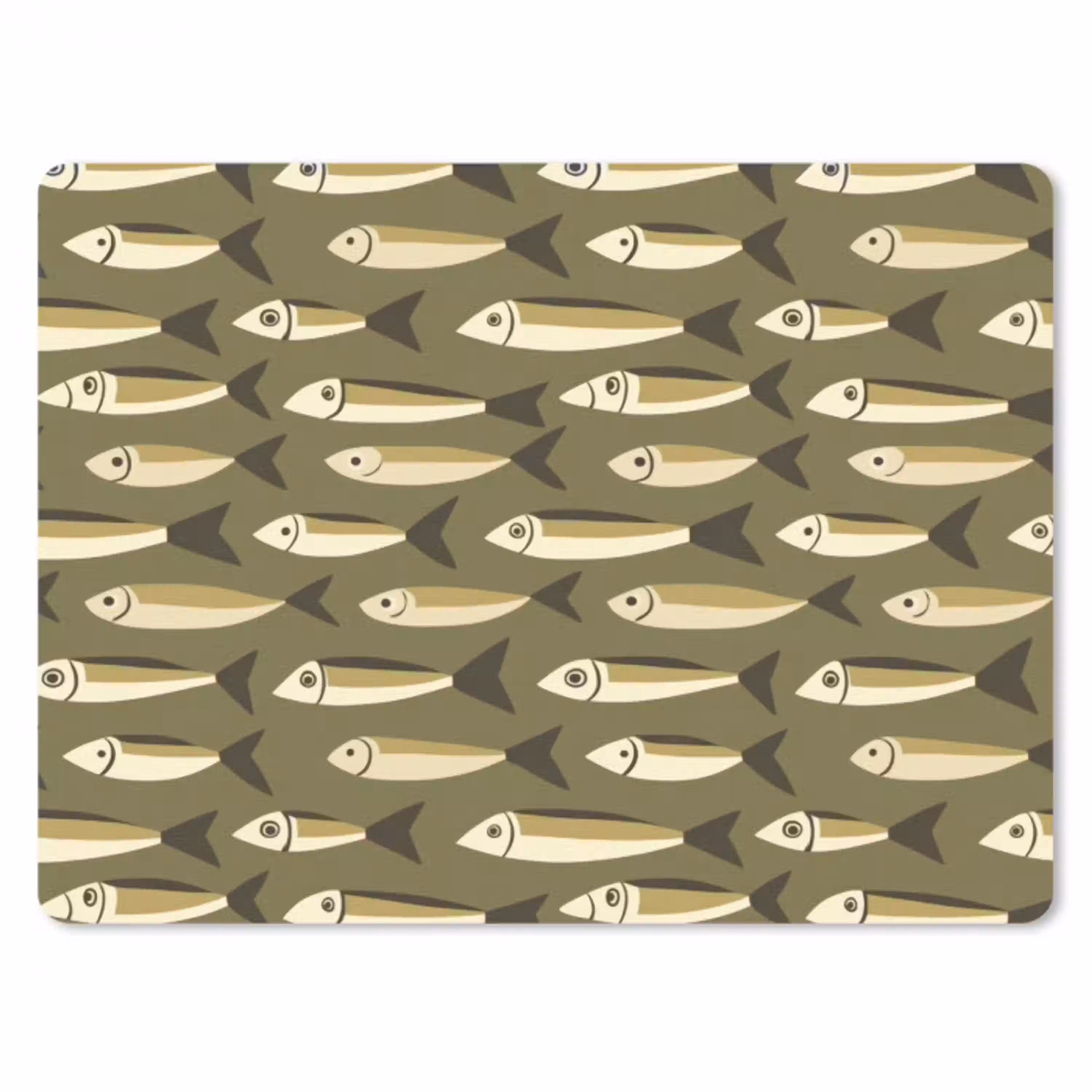 Vis - Patroon - Groen muismat rubber klein 262 -3d
