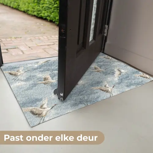 Wolken - Kraanvogels - Blauw Deurmat klein 898 -USP_NL