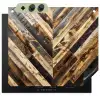 Geschroeid Hout in Visgraat Inductie beschemer met haakjes middel -3d