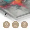 Moderne kunst - Oranje - Grijs - Abstract plexiglas 5mm klein -sfeer2