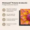 Dahlia - Bloem - Oranje Inductie beschermer vinyl 3mm middel -zzzzzzusp-haakje_ES
