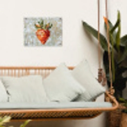 Aardbei - Rood - Mozaïek - Fruit tuinposter los doek klein -sfeer7