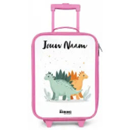 Dinos - Dieren - Sterren Kinderkoffer - Roze klein -zz3dotto