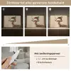Kerst - Hert - Gewei - Rood Light Box met kabel (Tafellamp) klein -USP_dimbaarNL