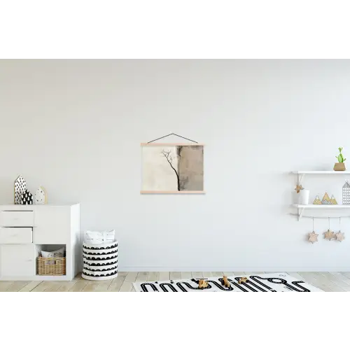 Wabi sabi - Plant - Beige textielposter latten blank klein -kinderkamer