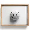 Basketbal - Wit - Schaduw - Lijnen Dienblad Rechthoek middel -z3d_shopping