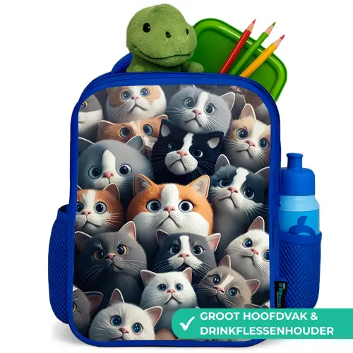 Snoezige Snuitjes Kinderrugzak - Blauw middel -inhoud_NL