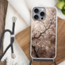 Bloesem - Takken - Schilderij - Beige - Serene Hoesje iPhone 16 Pro Max met koord klein -sfeer4