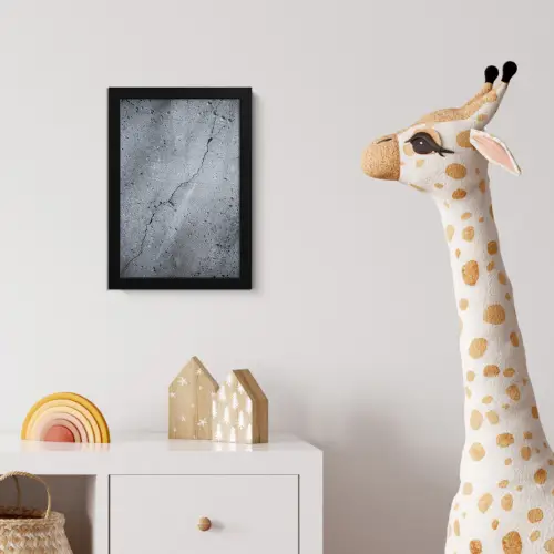 Beton - Grijs - Scheur fotolijst zwart zonder passe partout klein -usfeer4_kinderkamer