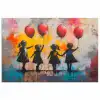 Graffiti - Kinderen - Street art - Ballon - Banksy poster papier klein -3d