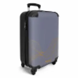 Minimal - Grijsblauw met gouden golven NBS - Handbagage koffer - Unisex middel -productfoto_3d