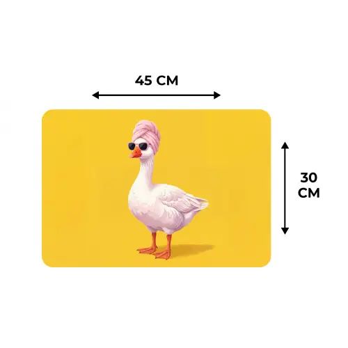 Eend - Zonnebril - Geel Placemat vinyl groot -specs
