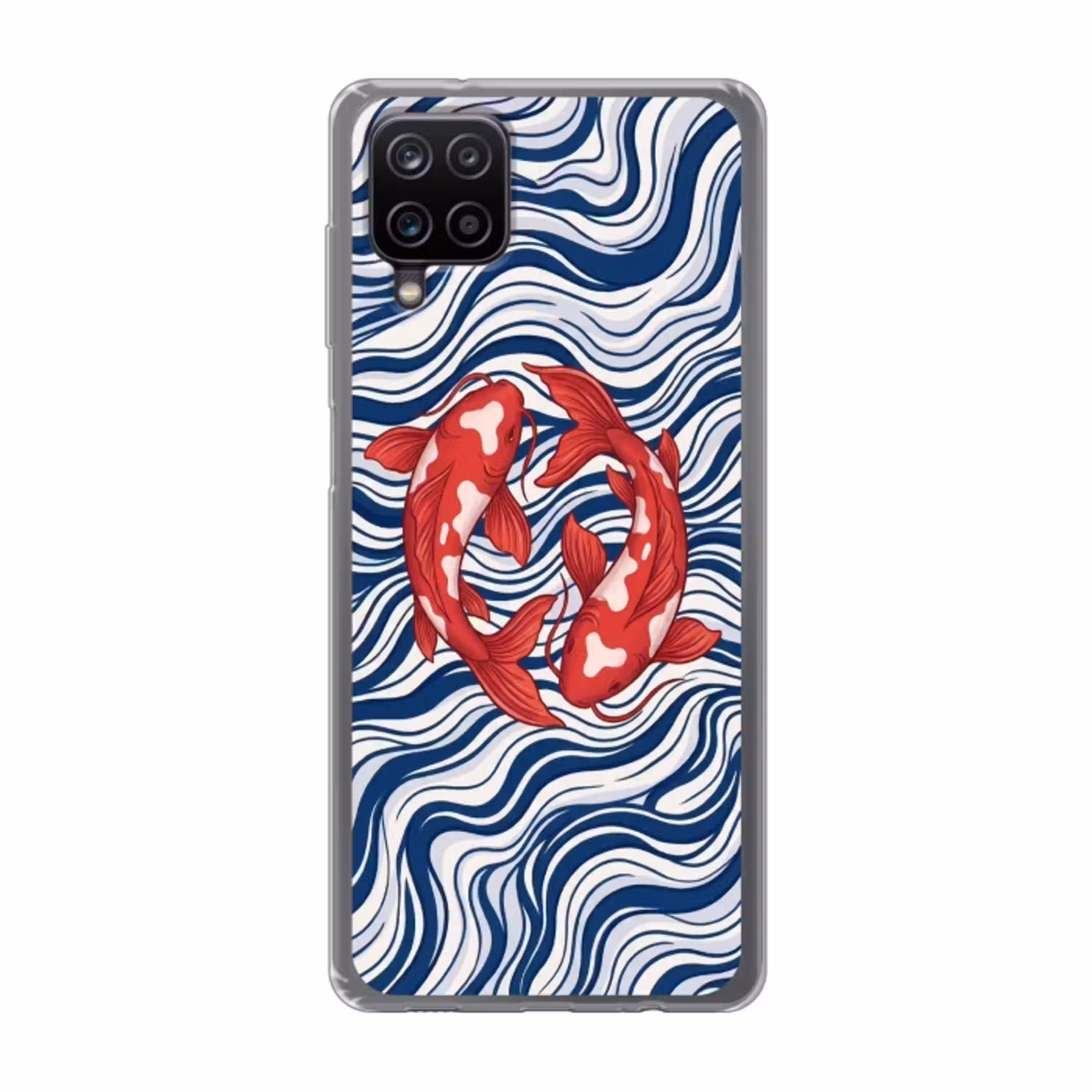 Vis - Water - Natuur - Illustratie - Rood Telefoonhoesje Samsung Galaxy A12 klein -3d