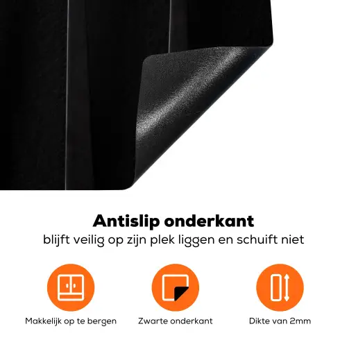 Kleurrijk Kruiden Kwartet Inductie beschermer vinyl 3mm klein -zzzzzzz-td-onderkant