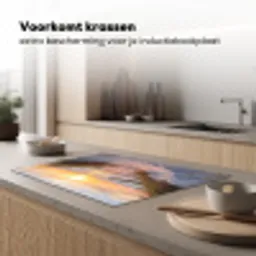 Strand - Zonsondergang - Natuur - Landschap Inductie beschermer vinyl 3mm klein -sfeer1