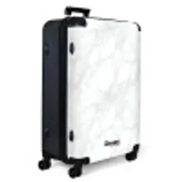 Minimalistisch - Wit - Grijze aders NBS - Large koffer - Volwassenen Unisex groot -product1