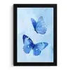 Vlinders - Sierlijk - Blauw fotolijst zwart zonder passe partout klein -3d
