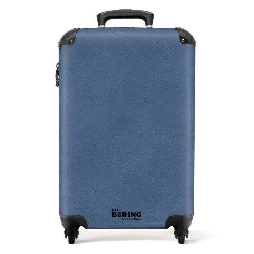 Lederen look blauw NBS - Handbagage koffer - Kinderen Unisex middel -productfoto_recht