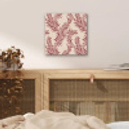 Bladeren - Linnen - Rood aluminium wit klein 46 -sfeer3