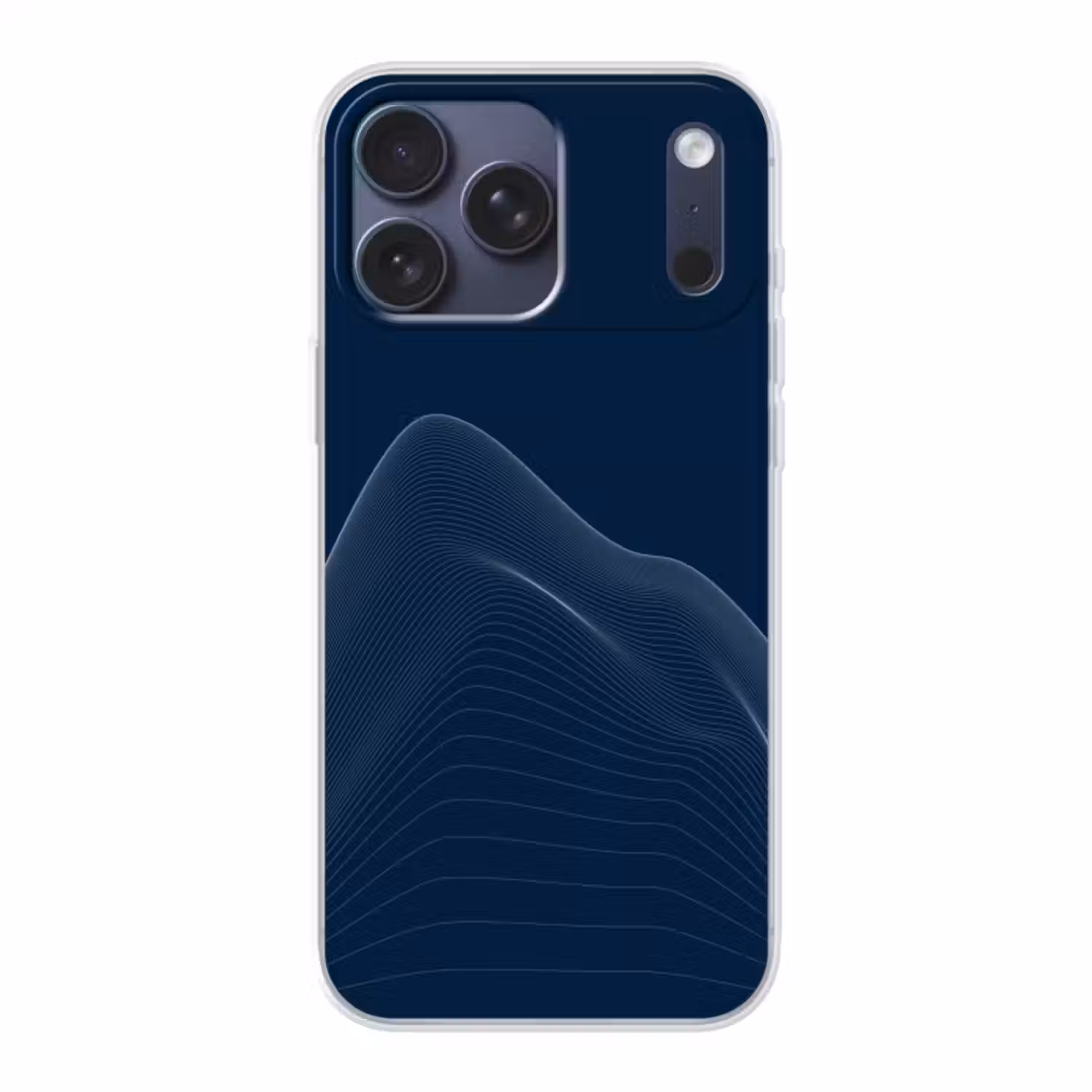 Telefoonhoesje Softcase - Lijnen - Abstract - Blauw - Wit
