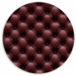 Leer - Patroon - Bordeaux Wandcirkel kunststof plaat 5mm dik klein 188 -3d