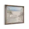 Doorkijk - Strand - Duinen - Pad - Landschap PET vilt klein -3d