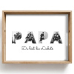 Papa - Buchstaben-Collage Dienblad Rechthoek middel -z3d_shopping