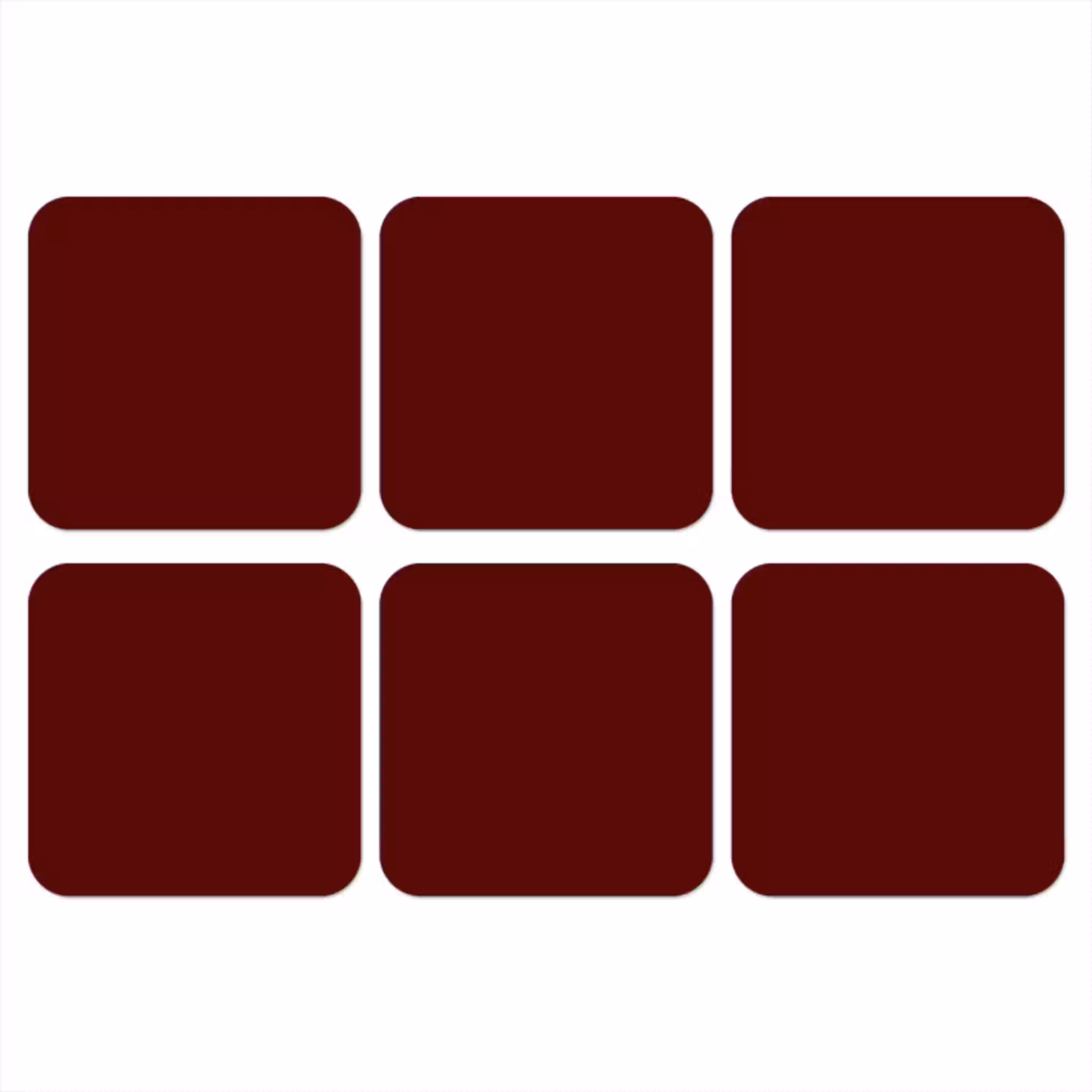 Burnt - Mahogany - Rood onderzetter kurk middel 366 -3d