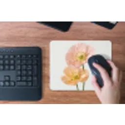 Papavers - Botanisch - Roze muismat rubber klein -toetsenbord