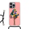 Bladeren - Geschilderd - Vlakken - Kleurrijk Hoesje iPhone 16 Pro Max met koord klein -3d