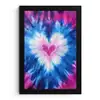 Hartvormig - Tie dye - Paars fotolijst zwart zonder passe partout klein -3d