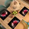 Drakenfruit - Zwart - Water - Vrucht - Fruit Placemat vinyl groot -zzsfeer5_Kitchenyeah-website