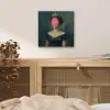 Kroon - Roze druipend verf - Portret aluminium wit klein -sfeer3