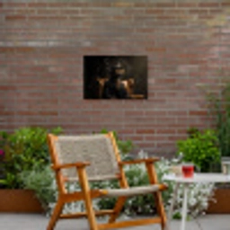 Hert - Zonnebril - Zwart - Pak Tuinposter op houten frame 2 cm dik klein -sfeer3