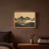 Gouden Bergen bij Maanlicht Light Box met batterij (Wandlamp) middel -sfeer4