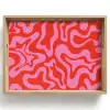 Abstract - Patroon - Rood - Roze - Minimalistisch Dienblad Rechthoek middel -z3d_shopping