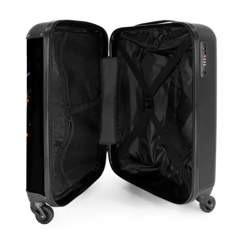 Grappige varken met hoed illustratie NBS - Handbagage koffer - Unisex middel -binnenkant