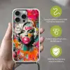 Vrouw - Kauwgom - Graffiti - Neonkleuren Hoesje iPhone 16 Pro Max met koord klein -sfeer2_NL